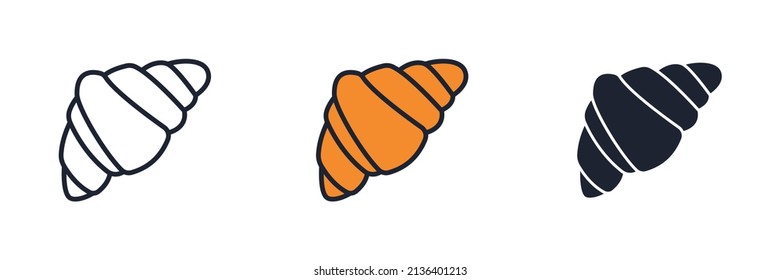 croissant icon symbol template for graphic and web design collection logo vector illustration