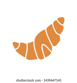 Croissant icon vector color isolated on white background