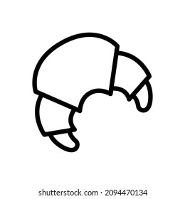 Croissant Symbol Vektordesign-Vorlage.