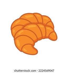 croissant icon vector design template in white background