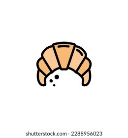 plantillas de diseño de vectores de iconos de croissant 