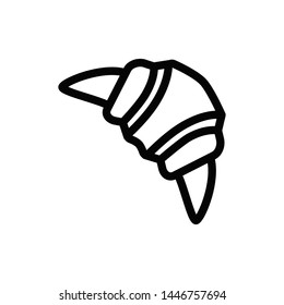 croissant icon vector flat design