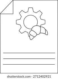 Elemento de Diseño gráfico de Vector Croissant Icon