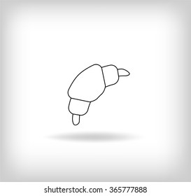 Croissant Icon. Vector Illustration