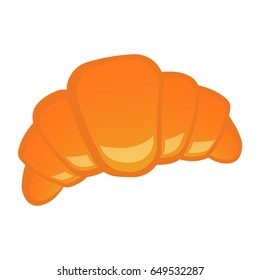 Croissant icon. Vector illustration. Delicious croissant isolated background.