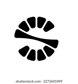 Croissant icon, vector illustration. Flat design style