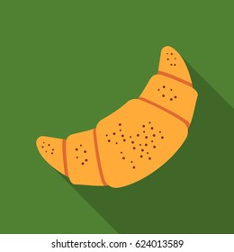 Croissant icon of vector illustration for web and mobile