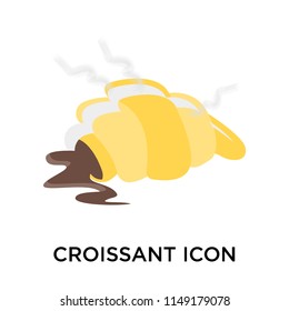 Croissant icon vector isolated on white background for your web and mobile app design, Croissant logo concept