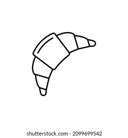 croissant icon vector logo symbol.