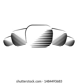 croissant icon vector logo template