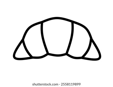 croissant icon vector on white background