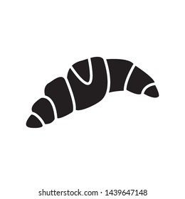 croissant icon vector in simple style template