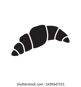 croissant icon vector in simple style template