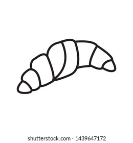 croissant icon vector in simple style template