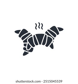 Croissant icon. vector.Editable stroke.linear style sign for use web design,logo.Symbol illustration.