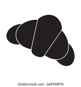 Croissant iconflat black