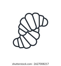 croissant icons isolated on White Background. Flat style design