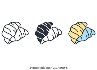 croissant icons  symbol vector elements for infographic web