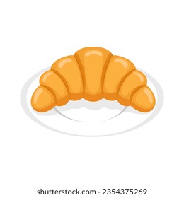 Croissant illustration design, icon and graphic design