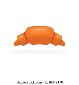 croissant illustration with flat style, croissant vector, croissant icon, croissant isolated design on white background