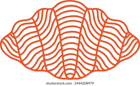 Croissant Illustration Handdrawn One Line Art Linear Vector Sketch