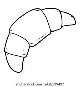 croissant illustration sketch outline vector	