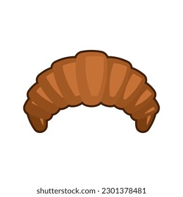 Croissant aislado. ilustración de bagel Vector