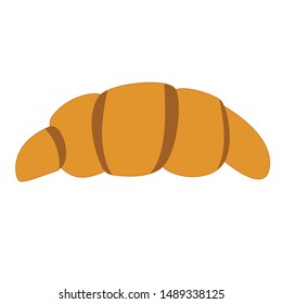 Croissant isolated on white background. Vector. French breakfast. Snack. Pastry.