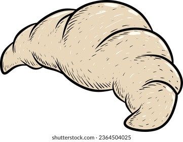croissant isolated on white background