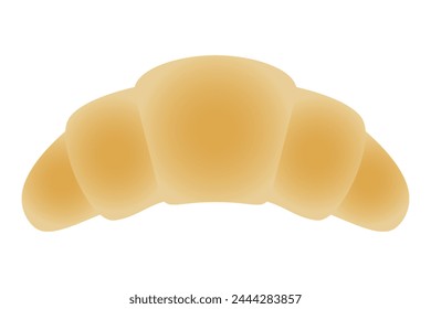 Croissant isolated on a white background. Breakfast bun, vector illustration, element for design.