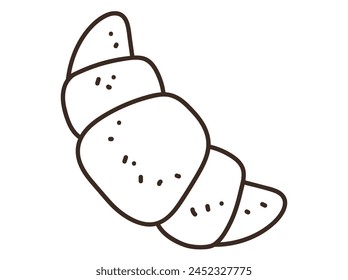 Croissant aislado sobre fondo blanco concepto. elemento de ilustración de Diseño gráfico de Vector