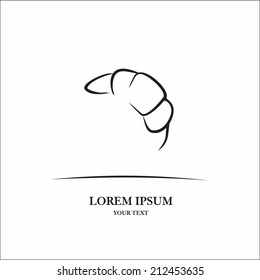 Croissant line art