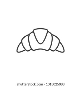 Croissant line icon.