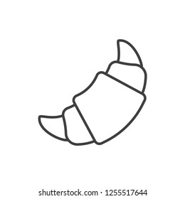 Croissant line icon.
