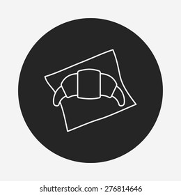 croissant line icon