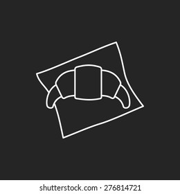 croissant line icon