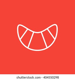 Croissant line icon.