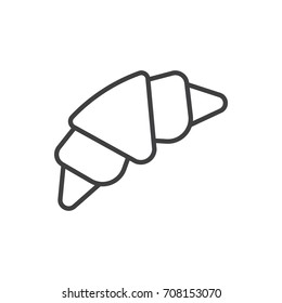 Croissant line icon. 