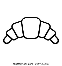 Croissant line icon. Bakery icon. Design for web and mobile app. Vector illustration