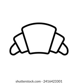 Croissant line icon. Flat design vector. Eps 10.
