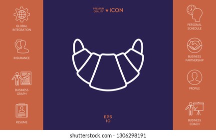 Croissant line icon. Graphic elements for your design