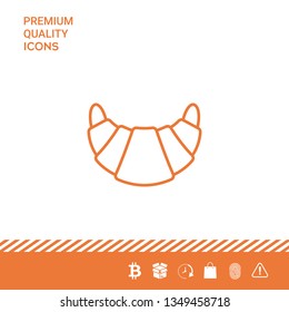 Croissant line icon. Graphic elements for your design