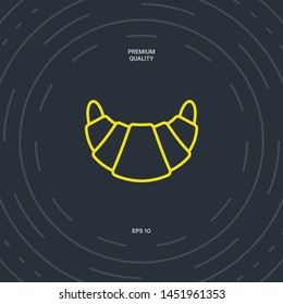 Croissant line icon. Graphic elements for your design