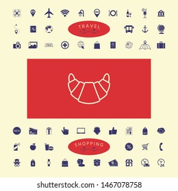 Croissant line icon. Graphic elements for your design