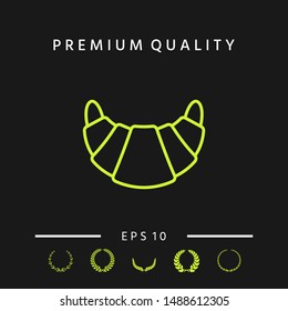 Croissant line icon. Graphic elements for your design