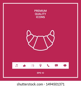 Croissant line icon. Graphic elements for your design
