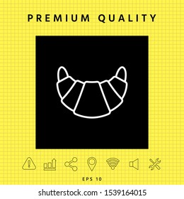 Croissant line icon. Graphic elements for your design