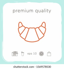 Croissant line icon. Graphic elements for your design