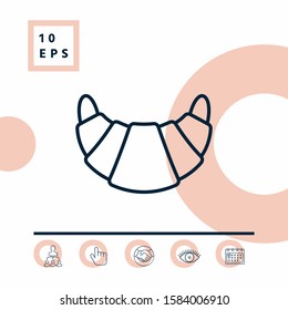 Croissant line icon. Graphic elements for your design