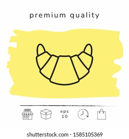Croissant line icon. Graphic elements for your design
